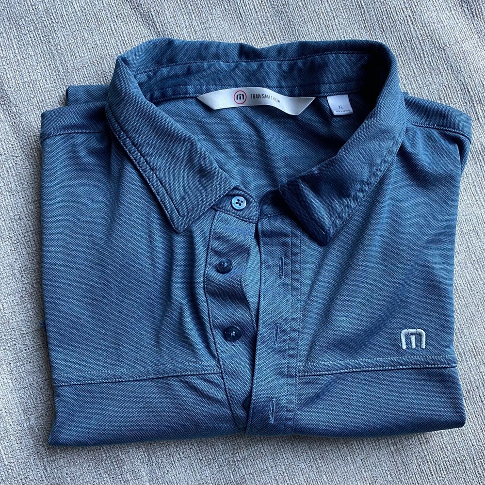 Travis Mathew Men’s Four Button Golf Polo Shirt - Size XL